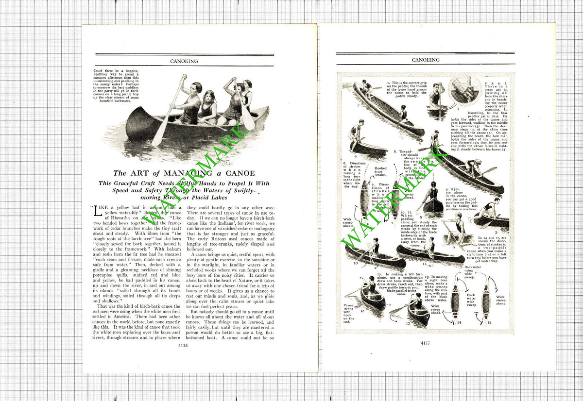 Canoeing Canoe - c.1930s Article