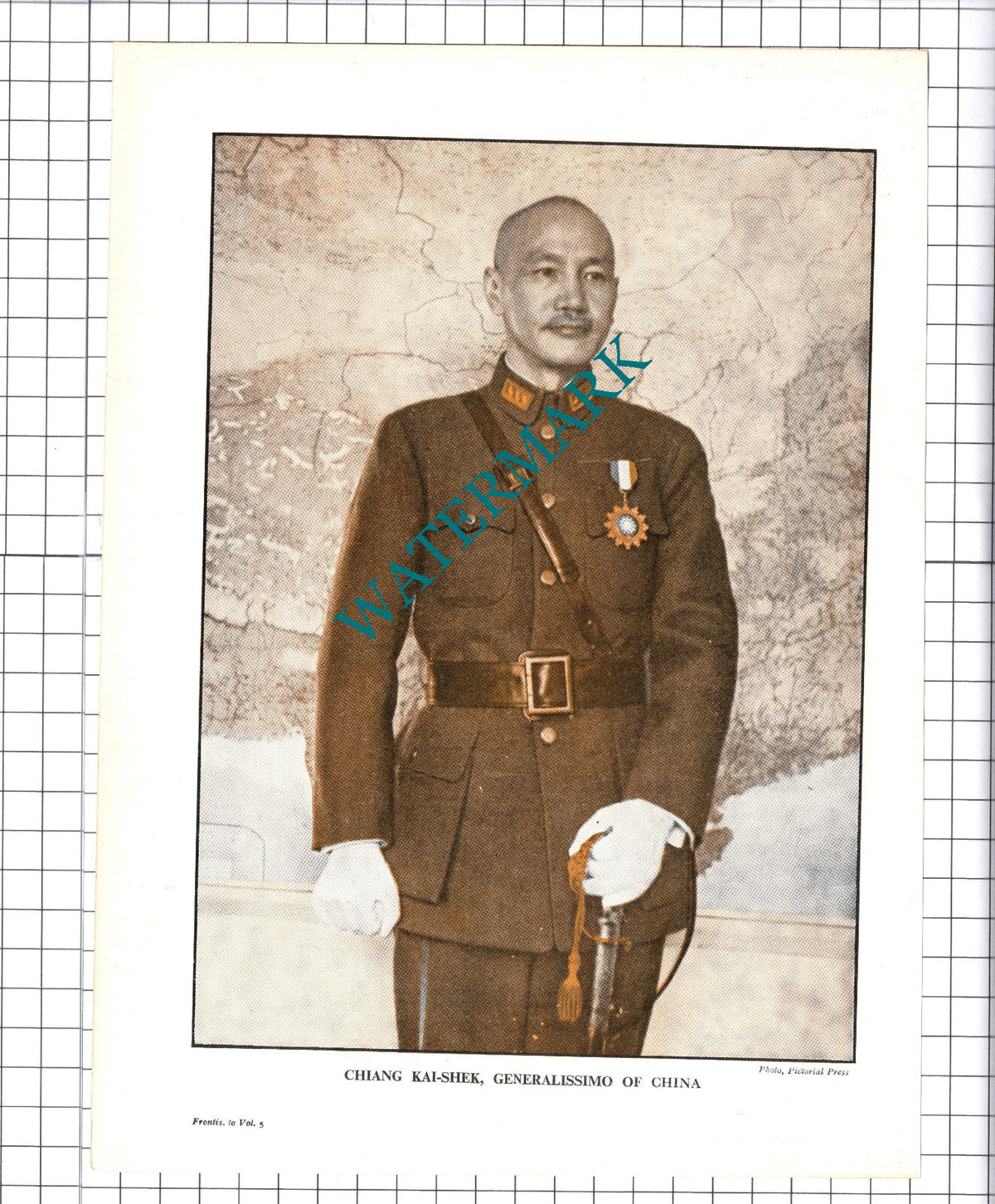 Chiang Kai-Shek China - 1941 Book Print