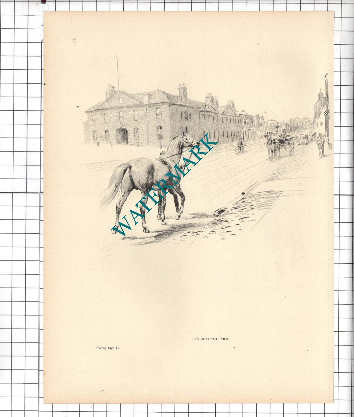 Palace Street Newmarket Suffolk / The Rutland Arms - 1945 Clipping / Print