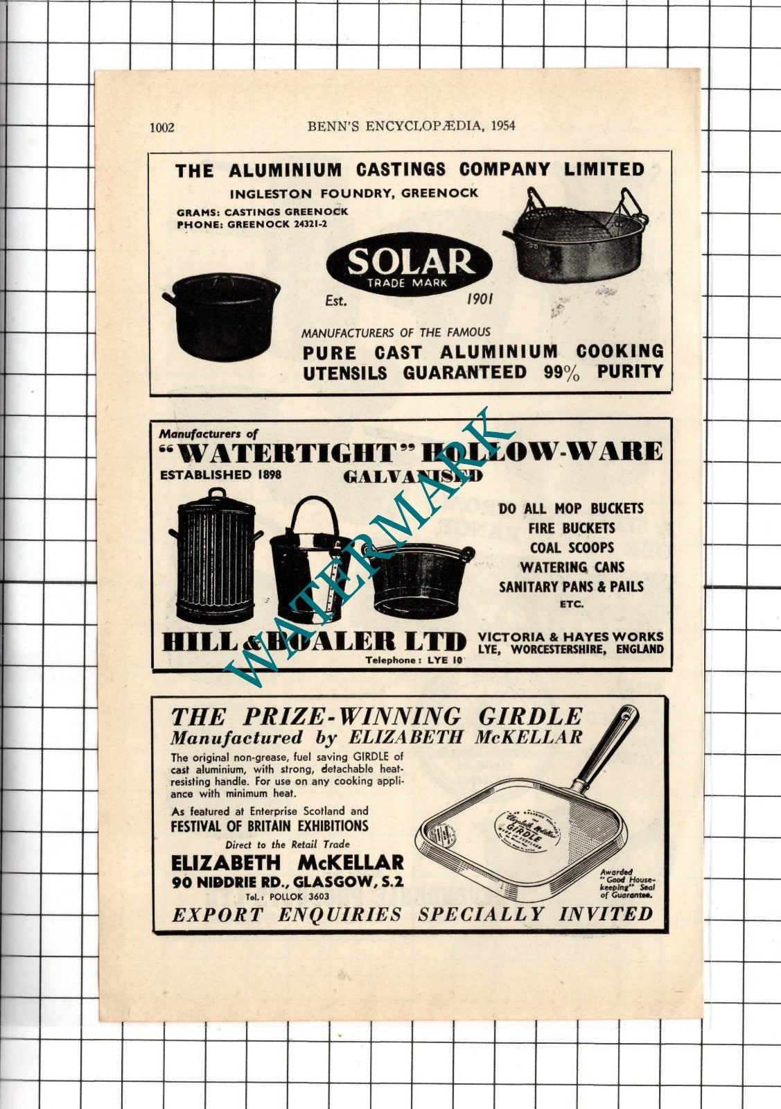 Dependable Products Ltd Gateshead / Hill & Boaler Ltd Lye / McKellar 1954 Advert