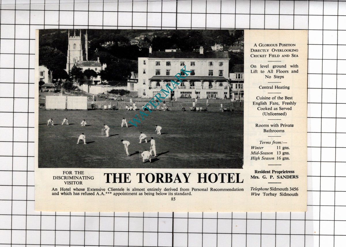 The Royal Oak Inn Sidbury Devon Rogers / Torbay Hotel Sidmouth - 1968 ADVERT