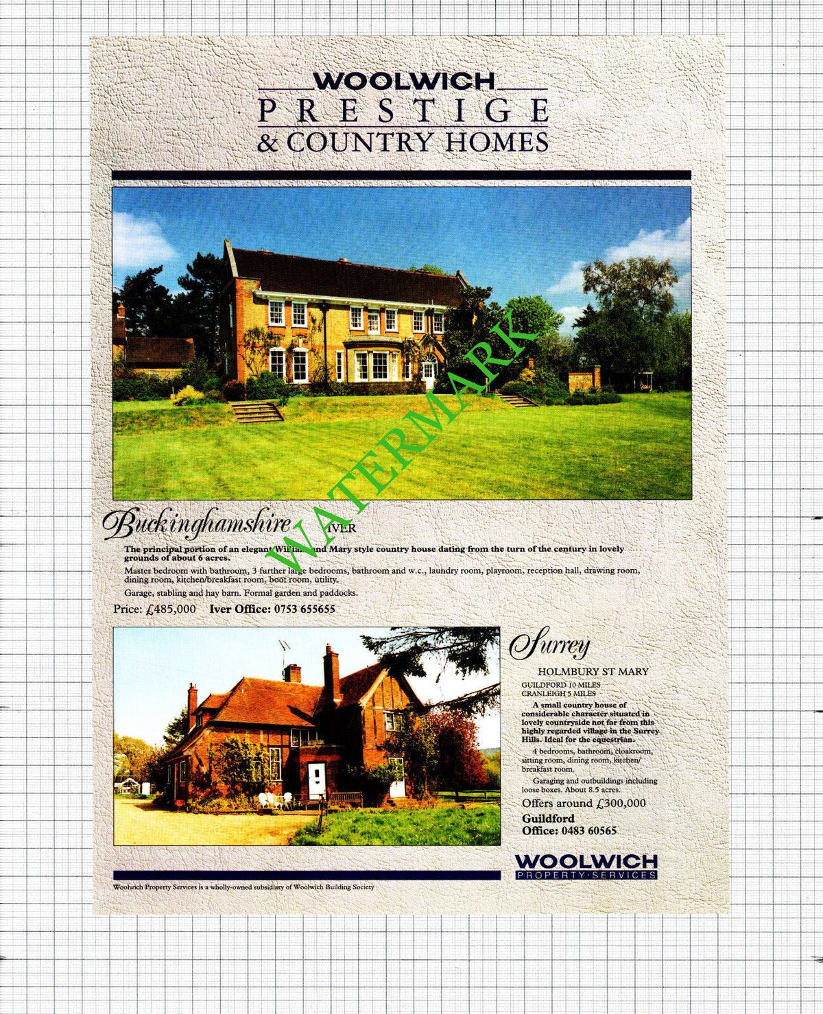 Turville Heath Oxfordshire / Iver Buckinghamshire Advert - 1991 Cutting