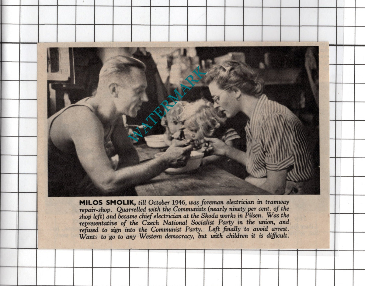 Milos Smolik Pilsen Skoda Works Czech National Socialist Party 1948 News Cutting