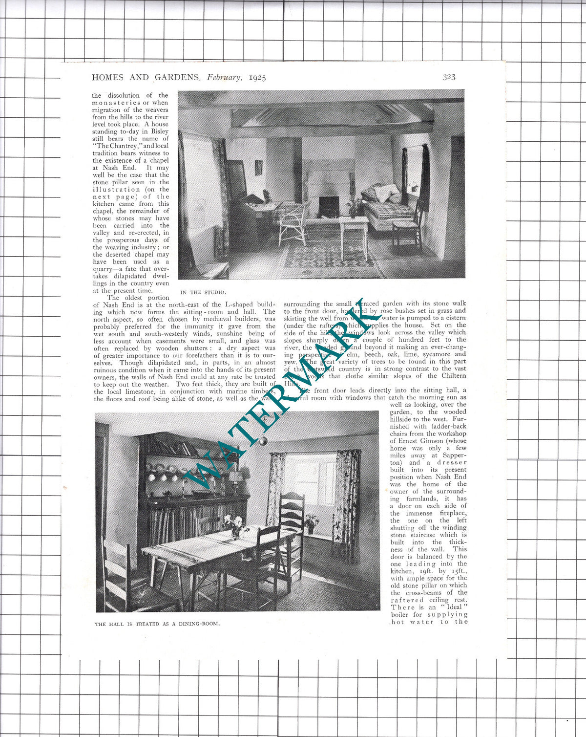 Nash End Bisley Gloucestershire Stroud - 1925 Article