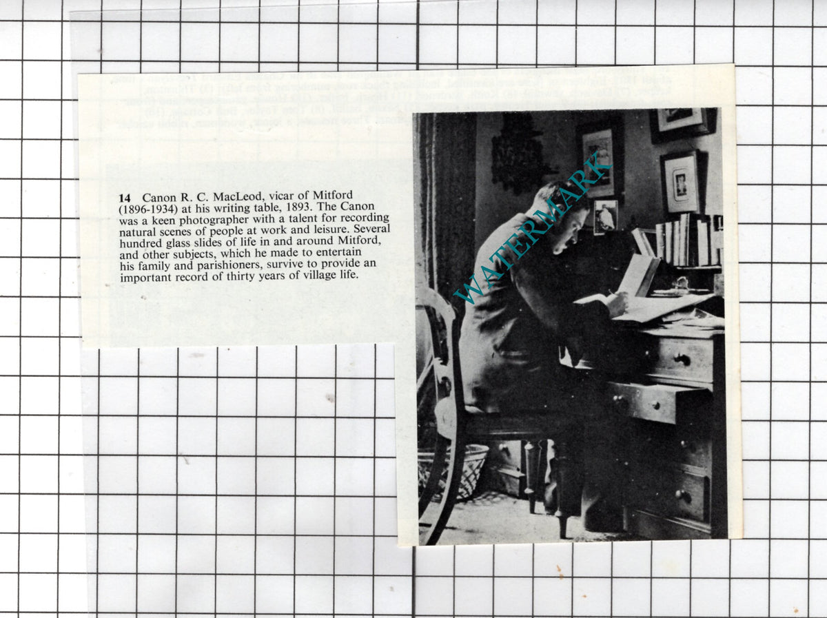 Canon R C MacLeod Vicar Mitford Northumberland - Small Cutting