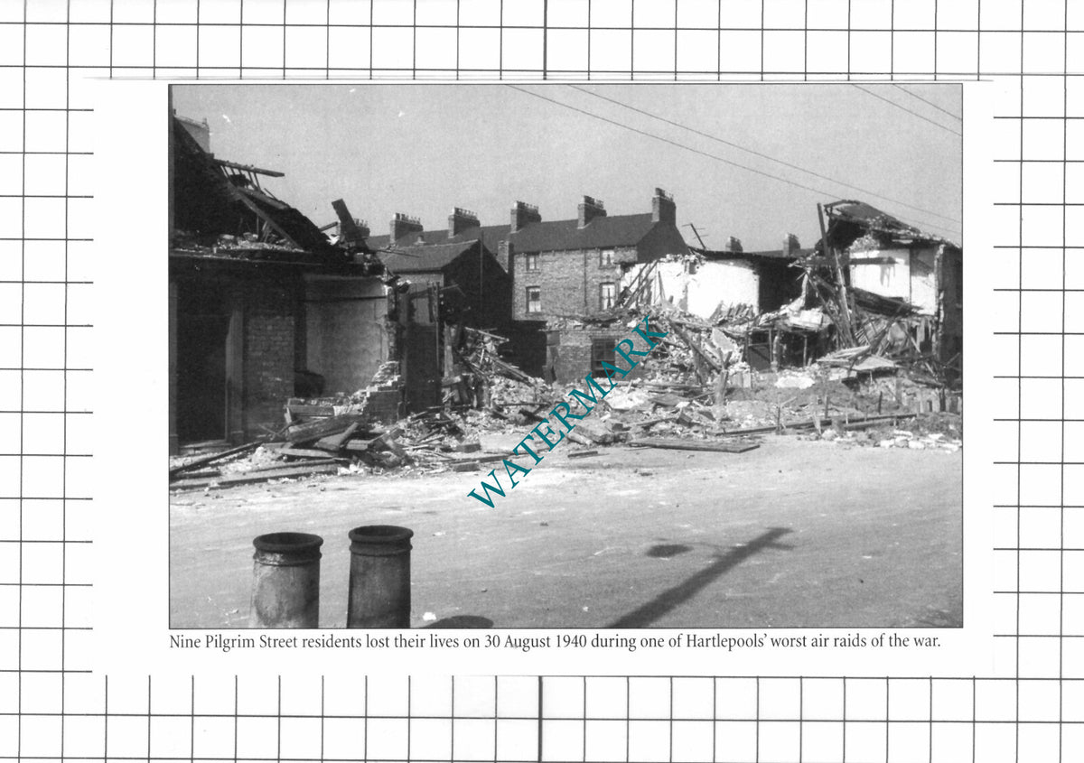 Pilgrim Street Hartlepool World War Two Bomb - Clipping / Print