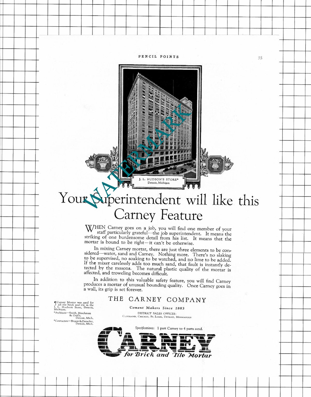 J L Hudson Store Detroit Michigan / Telephone Building San Francisco - c.1926