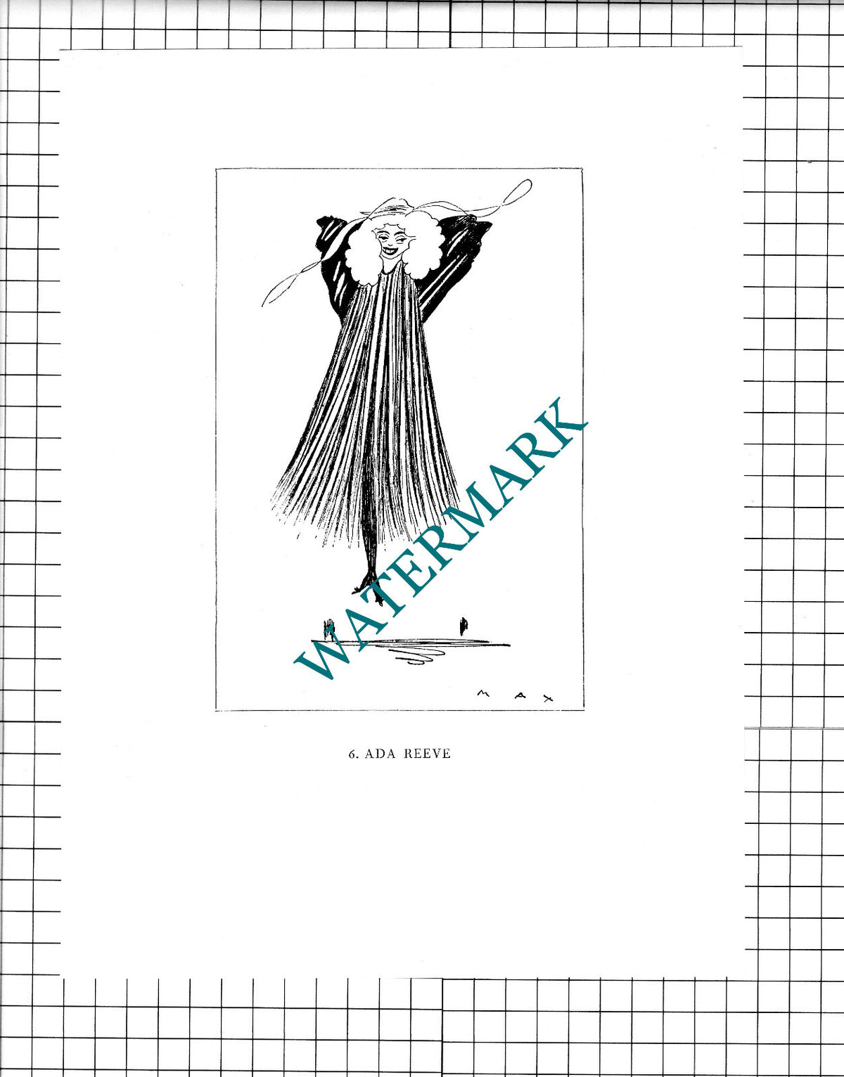 Ada Reeve Caricature - 1958 Clipping / Print