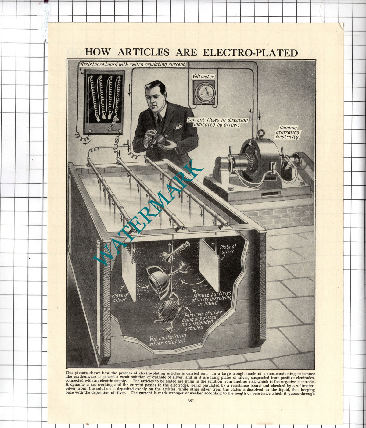 How Articles Are Electroplated Electro-Plating - c.1940's Cutting