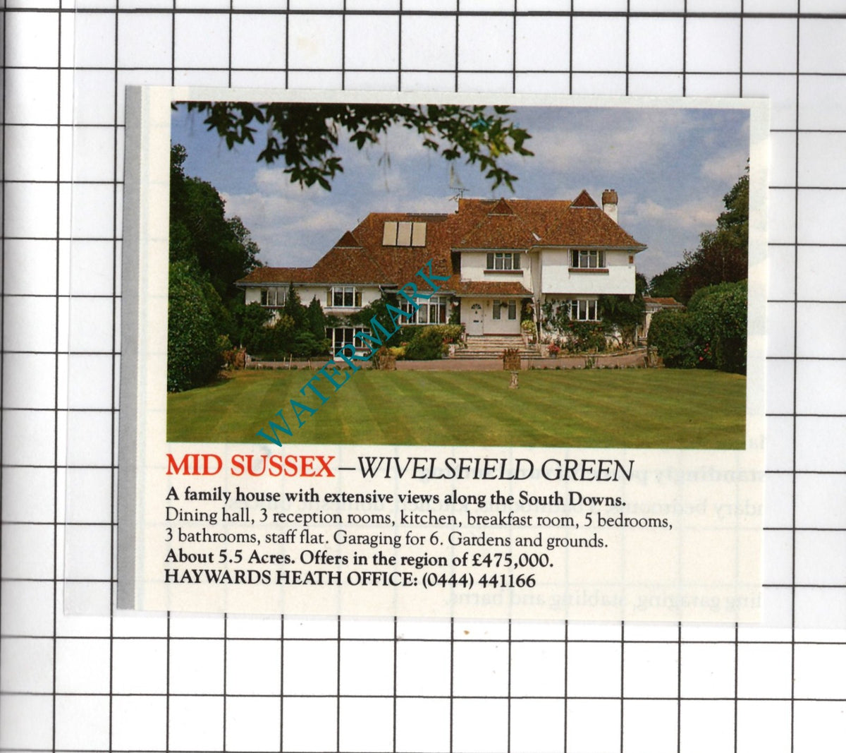 Wivelsfield Green Sussex - 1991 Small House Sale Advert