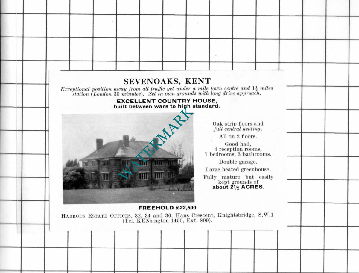 Sevenoaks Kent Small House Sale Advert - 1967 Clipping