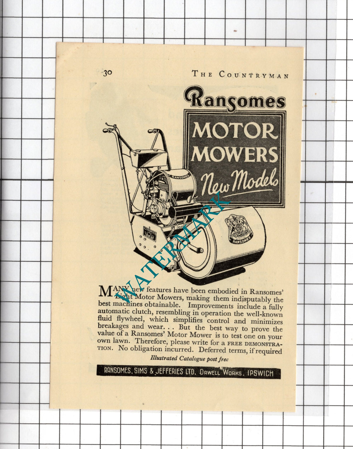 J P Engineering Co Ltd Leicester / Ransomes Sims & Jefferies Ltd - 1938 Advert