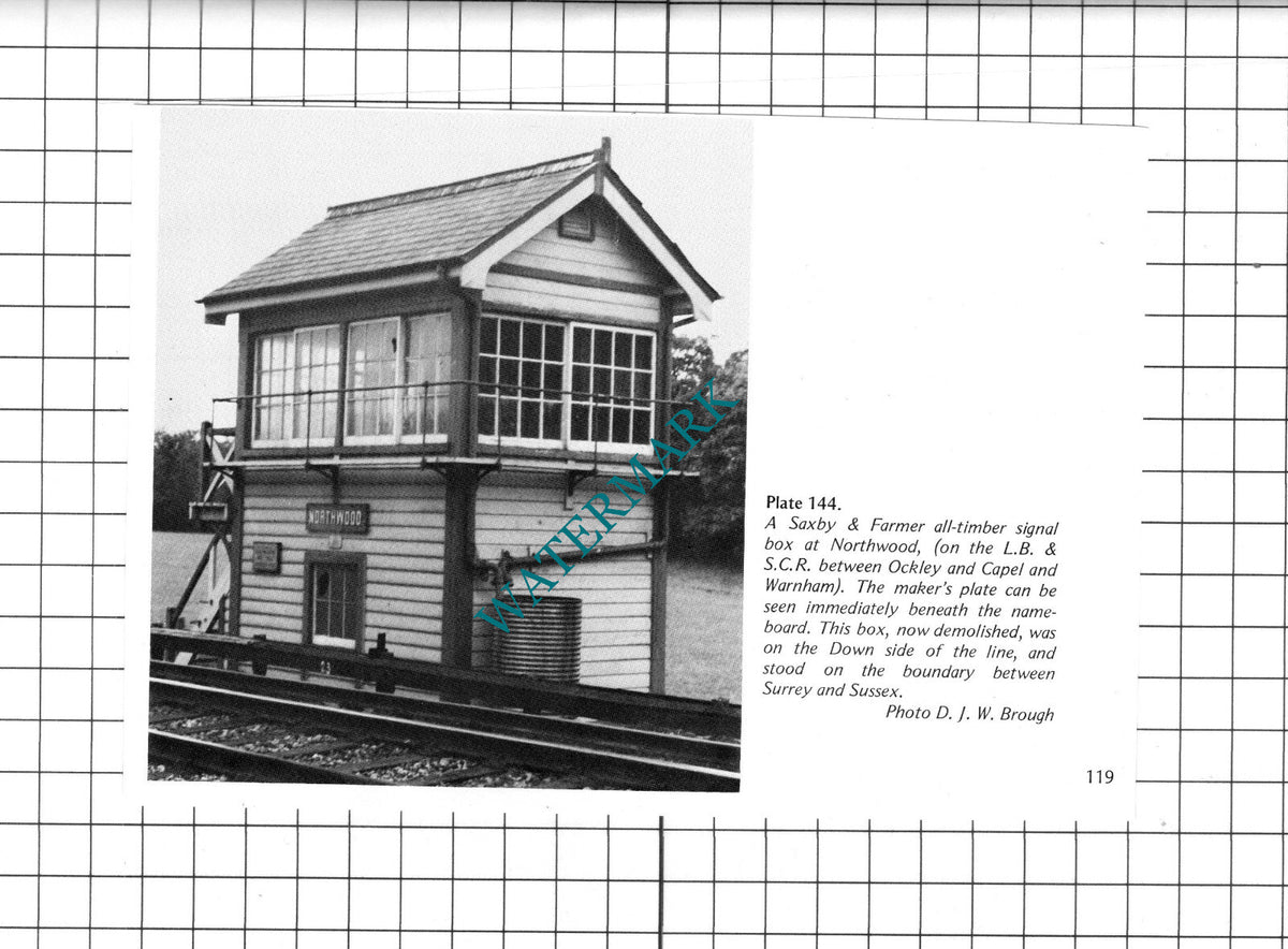 Northwood Surrey Railway Signal Box - 1970's Clipping / Print
