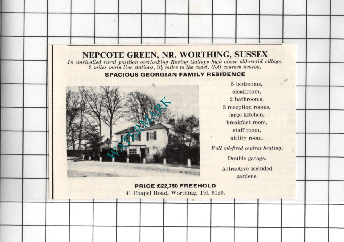 Nepcote Green Sussex - 1967 Small House Sale Advert