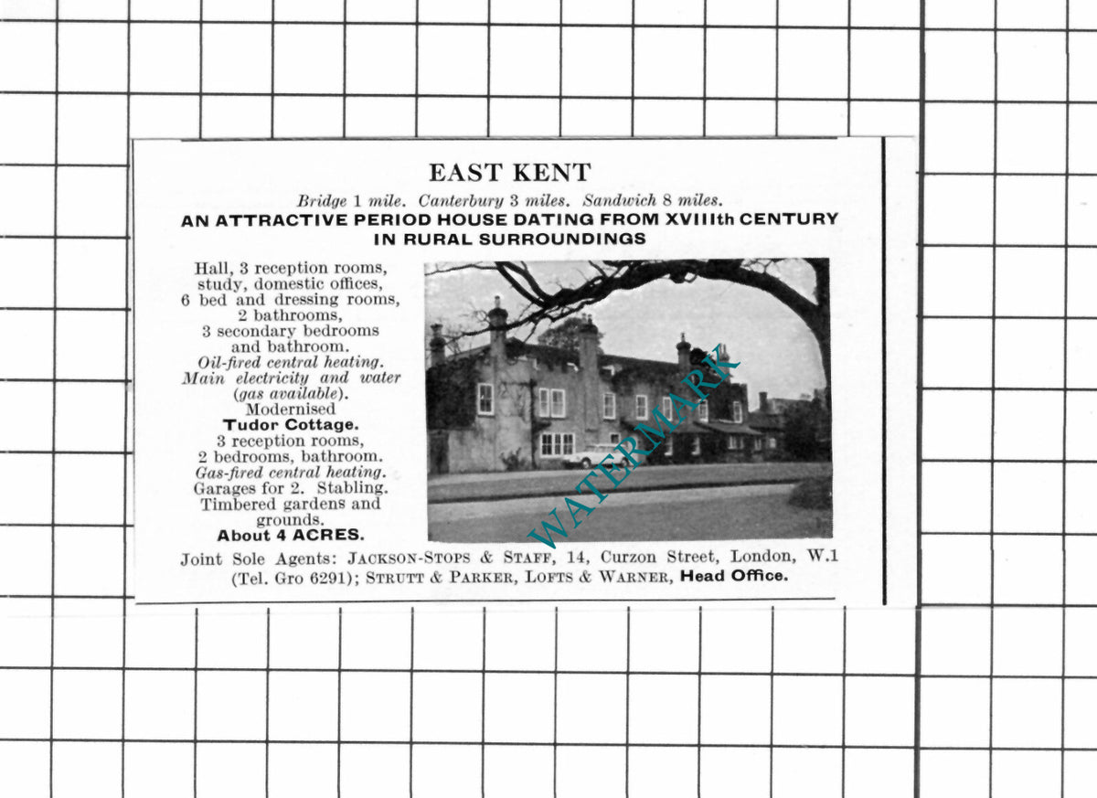 Bridge Canterbury Kent SMALL House Sale Advert - 1967 Clipping