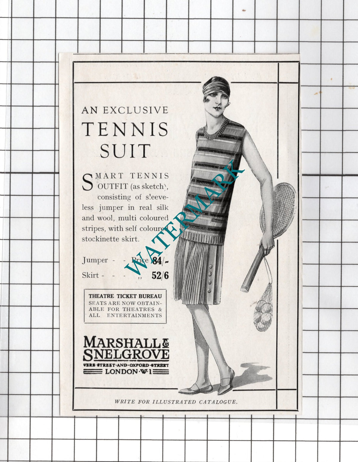 Mawers Ltd London Furnishers / Marshall & Snelgrove London - 1927 Small Advert