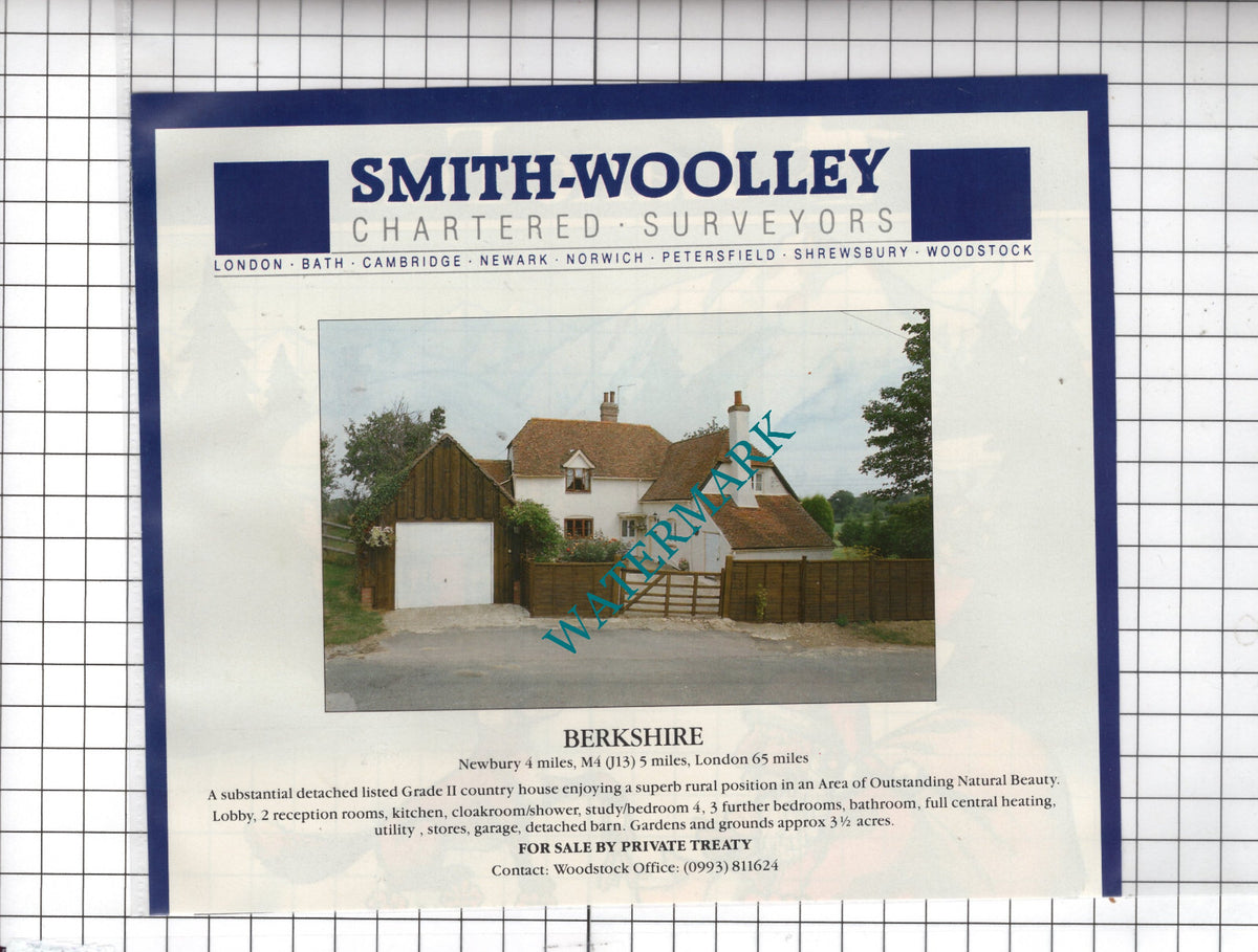 Newbury Berkshire House Sale Advert - 1990 Cutting