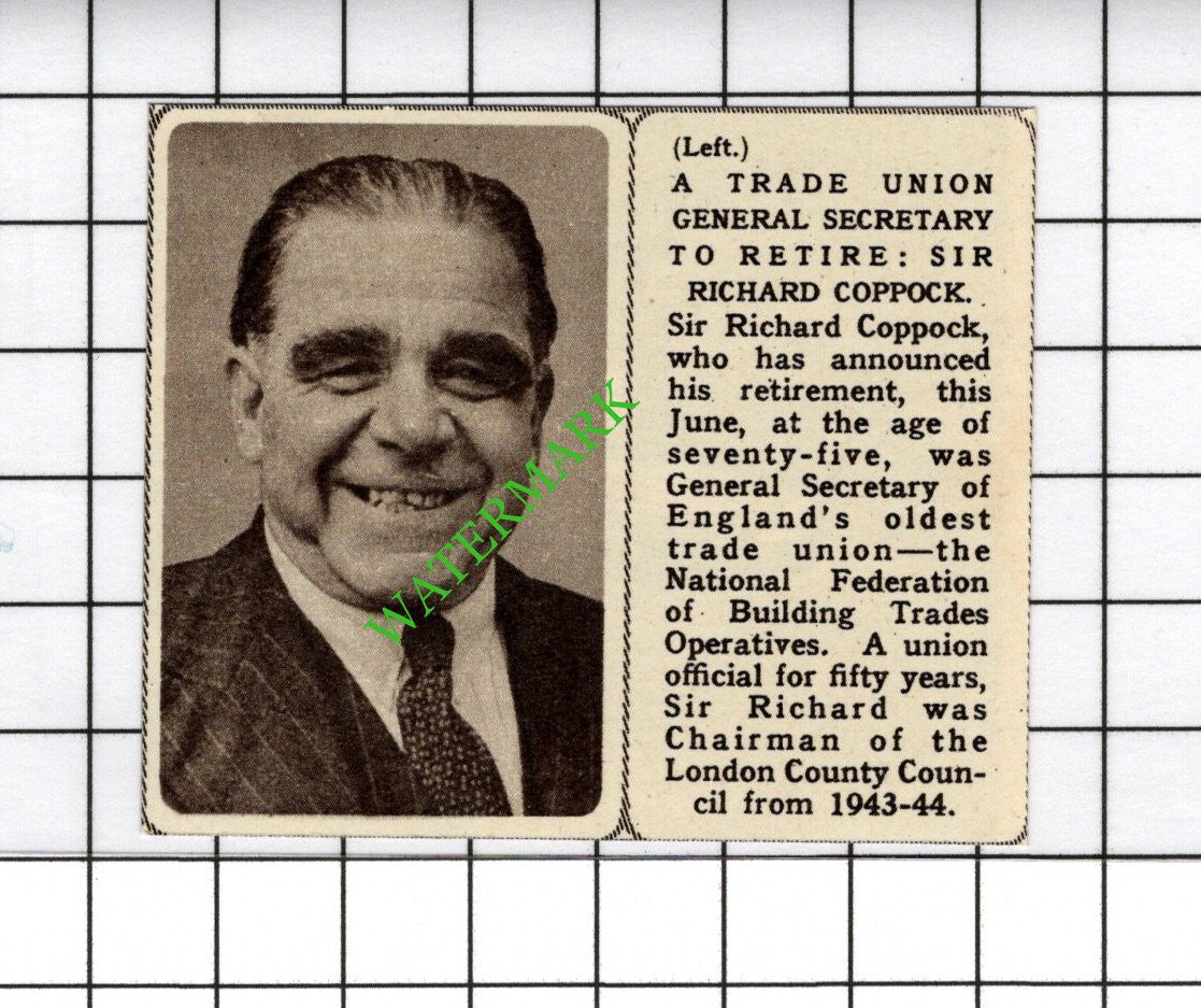 Sir Richard Coppock - 1961 SMALL Cutting