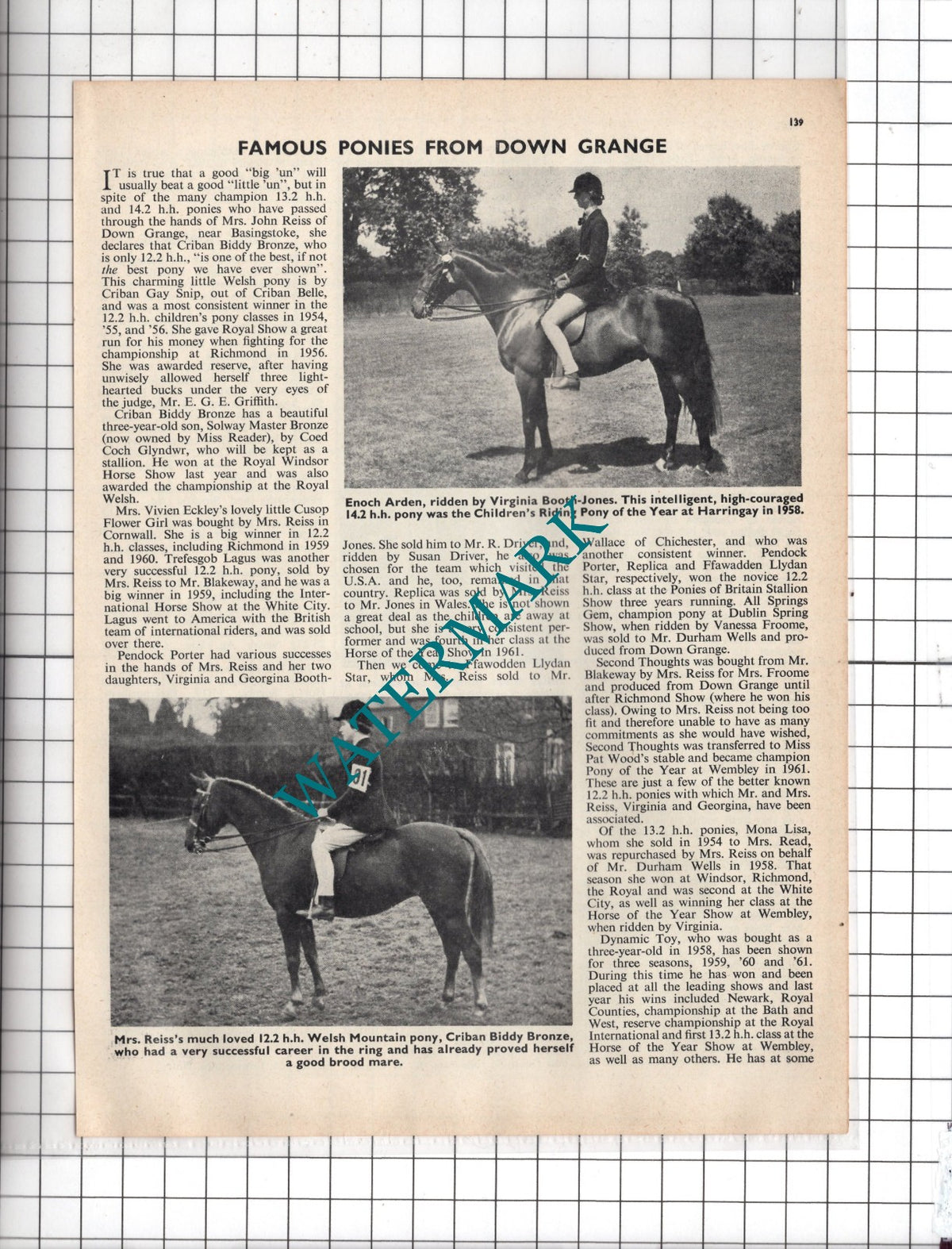 Down Grange Basingstoke Mrs John Reiss - 1962 Article