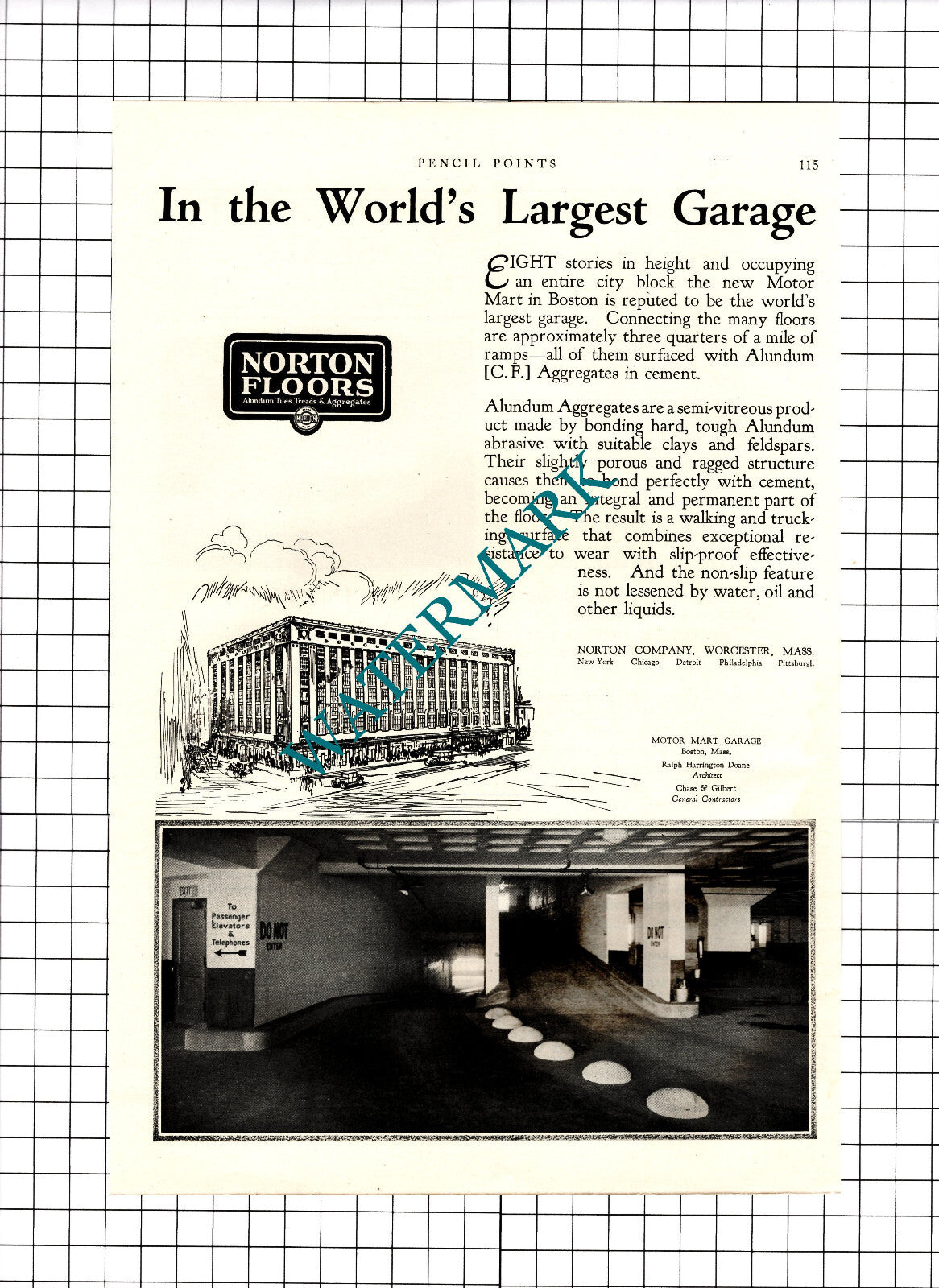 Norton Company Worcester Massachusetts Motor Mart Boston Advert - 1927 Clipping