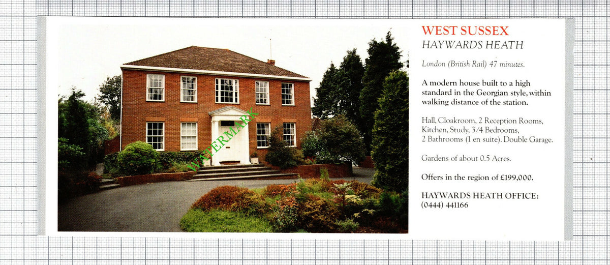 Haywards Heath West Sussex House Sale Advert - 1991 Cutting