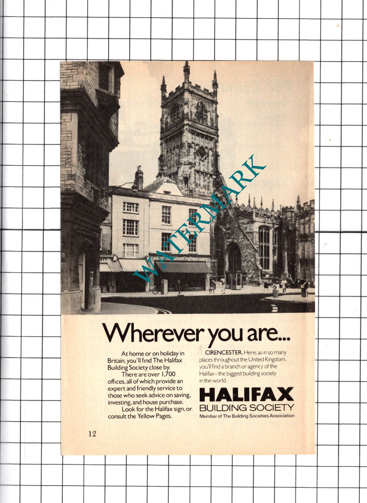 Halifax Building Society Cirencester - 1976 Small Advert
