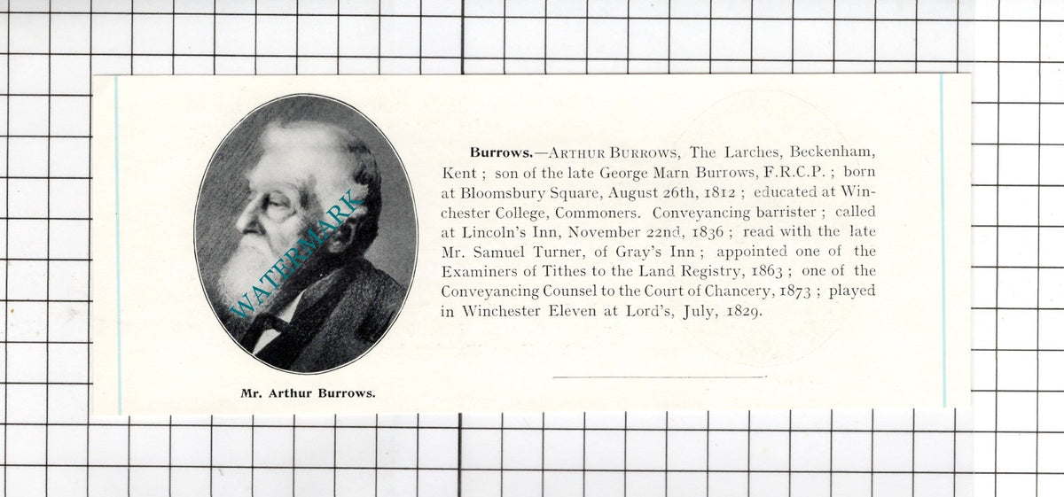 William Lloyd Cabell Clapham Surrey / Arthur Burrows The Larches c.1905 Clipping