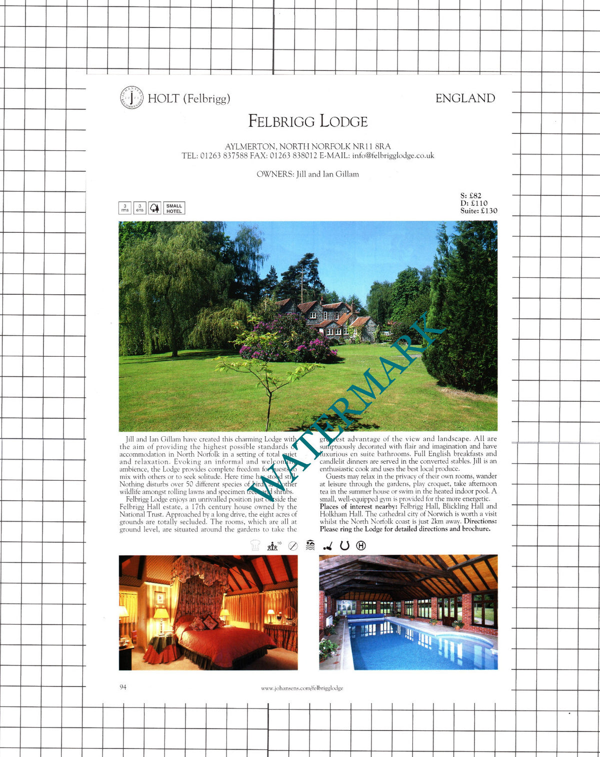 Santo's Higham Farm Higham Derbyshire / Felbrigg Lodge Aylmerton -2001 Cutting