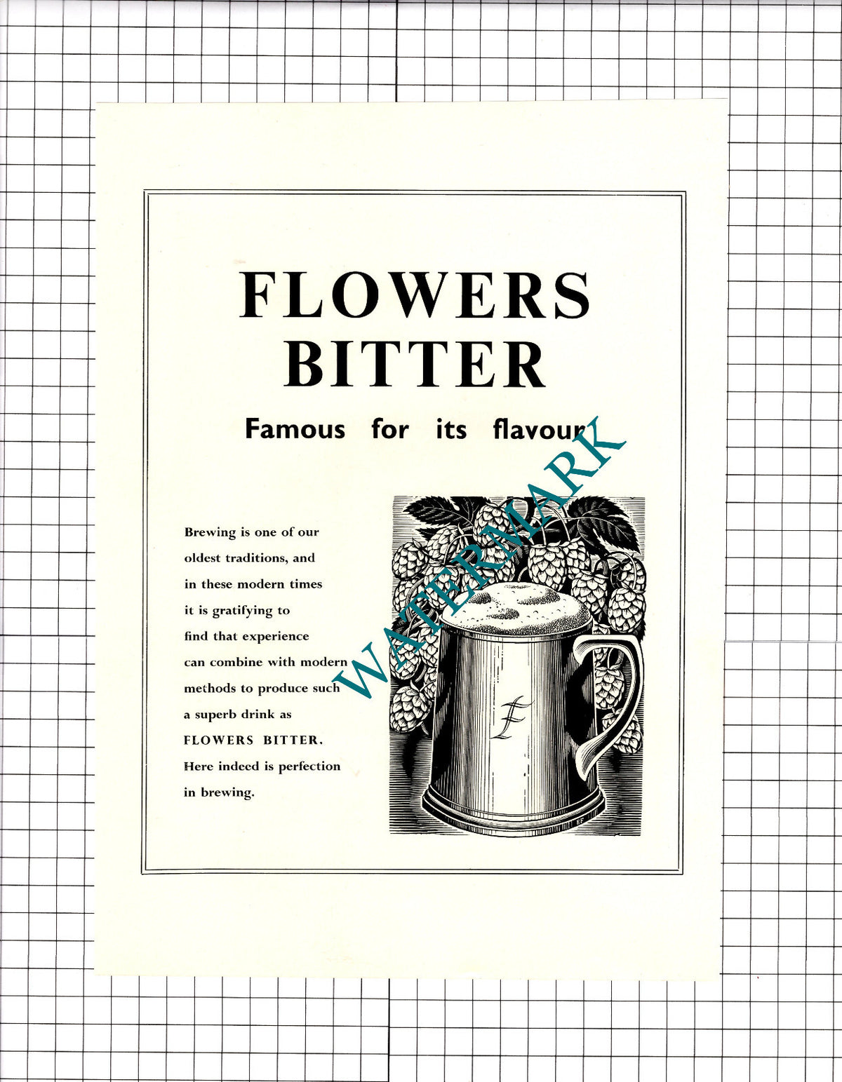 Flowers Bitter Advert - 1959 Clipping / Print