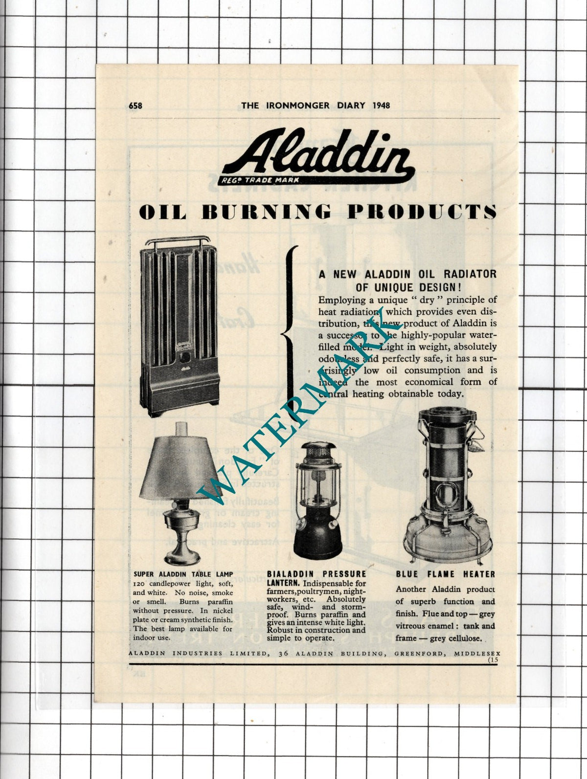 Frays Engineers Ltd Biddulph Stoke Aladdin Industries Ltd Greenford 1948 Advert