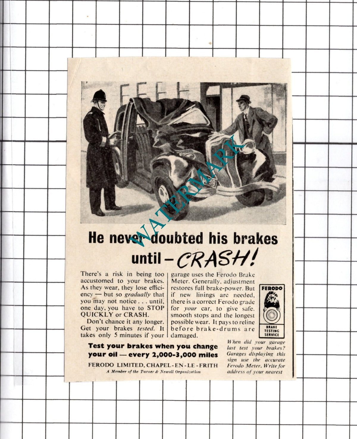 Ferodo Ltd Chapel-En-Le-Frith SMALL Advert - 1949 Clipping