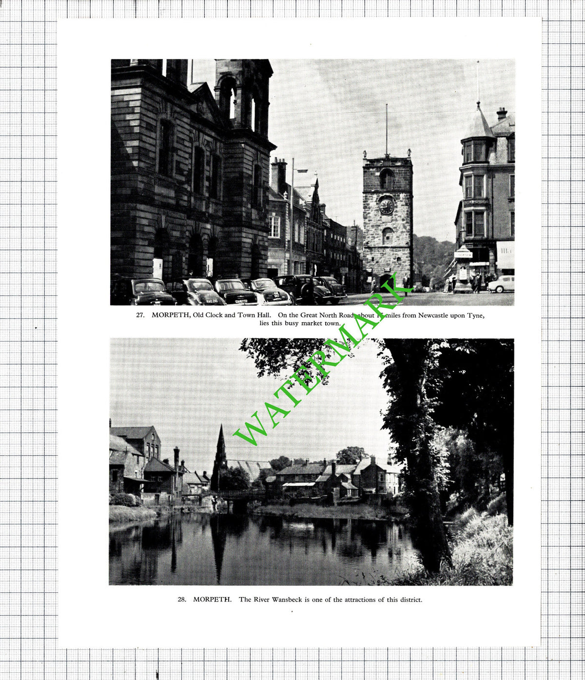 Warkworth Castle / Morpeth - 1958 Cutting / Print