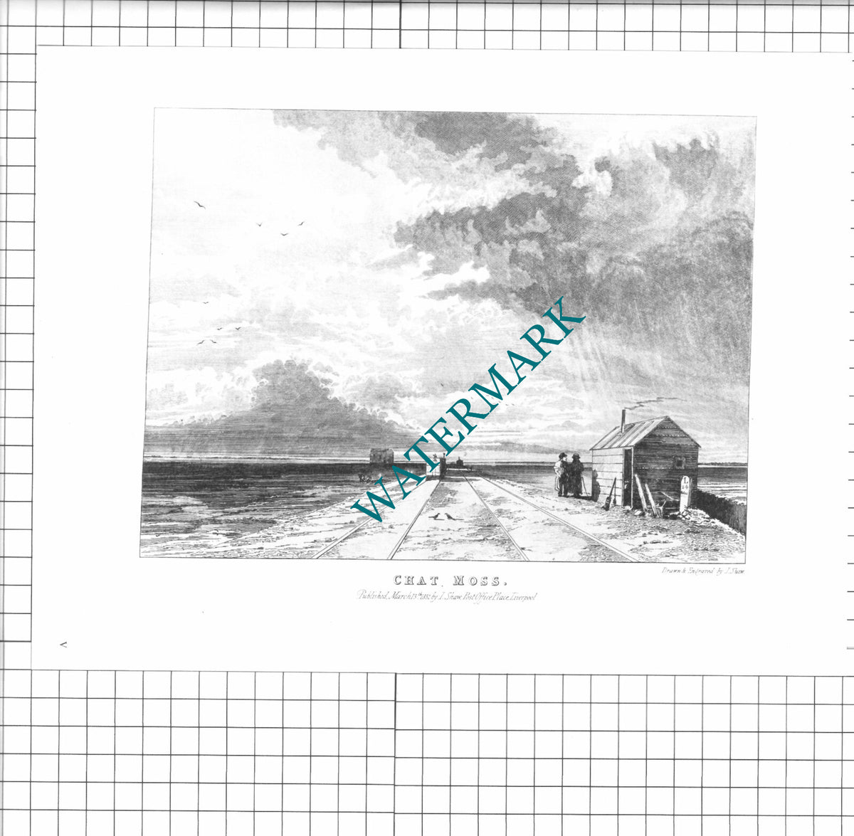 Chat Moss Railway I Shaw - 1980 Print