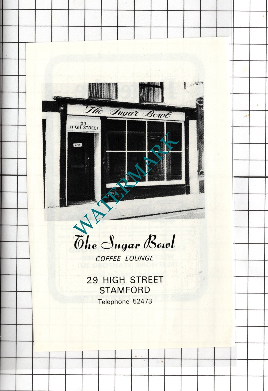 The Sugar Bowl 29 High Street Stamford Lincolnshire - 1974 Small Advert