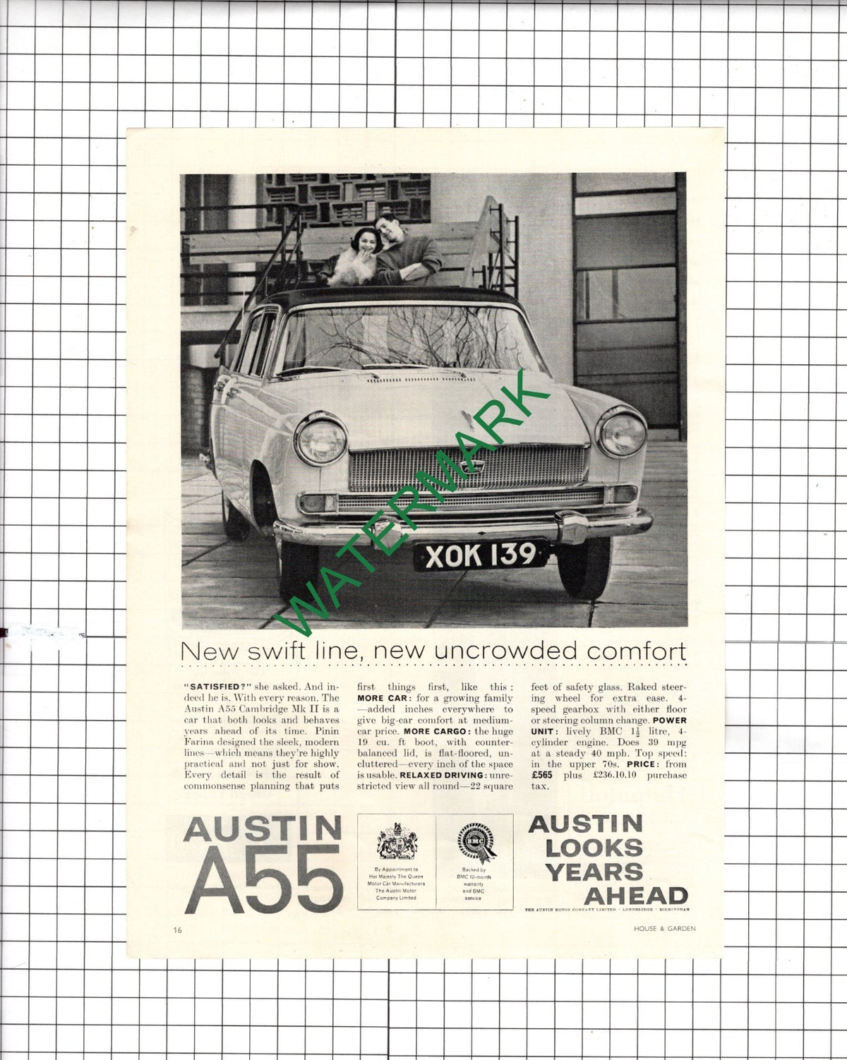 Austin A55 Car - 1959 ADVERT