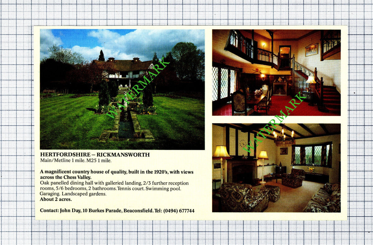 Rickmansworth Hertfordshire House Advert - 1991 Cutting