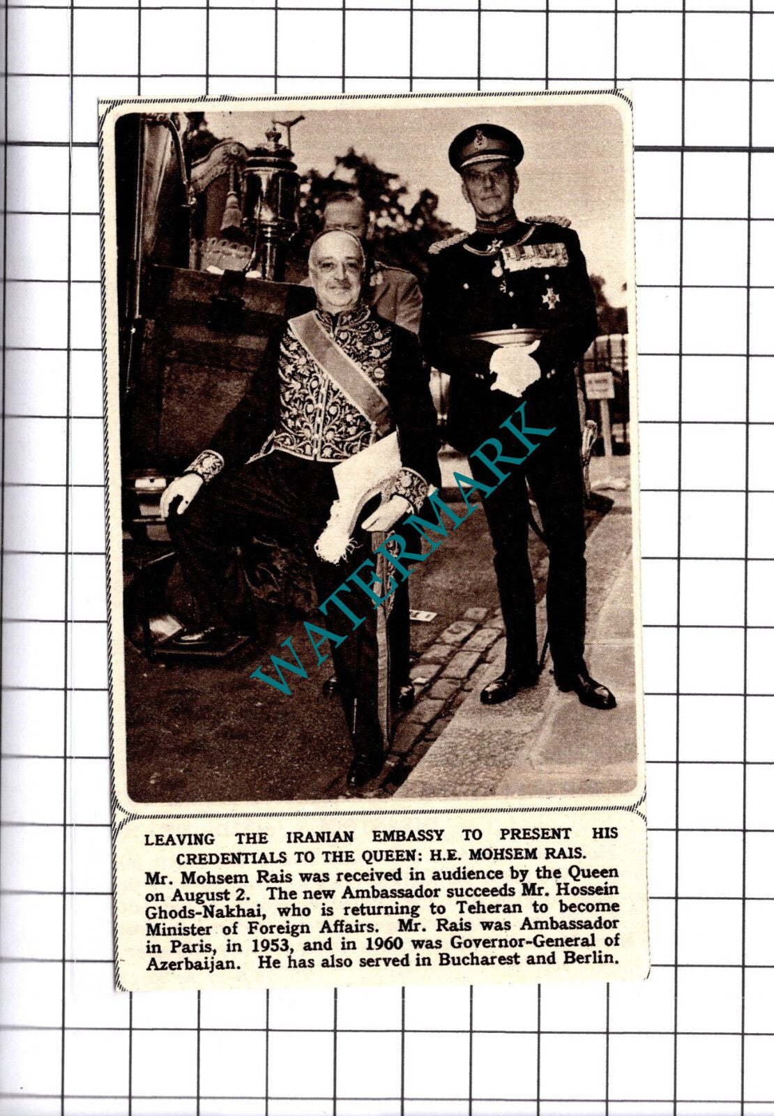 Mr Mohsem Rais - 1961 Small Cutting