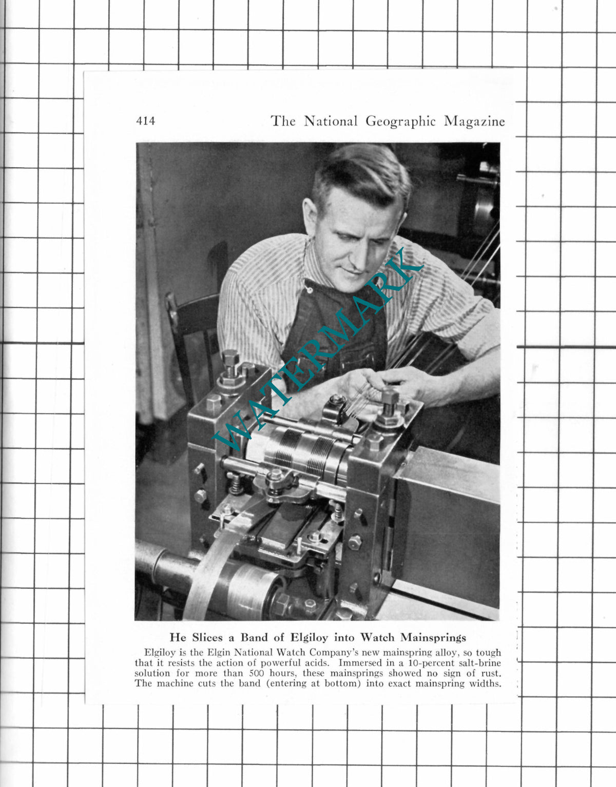 Elgin National Watch Company Elgiloy - 1947 Clipping