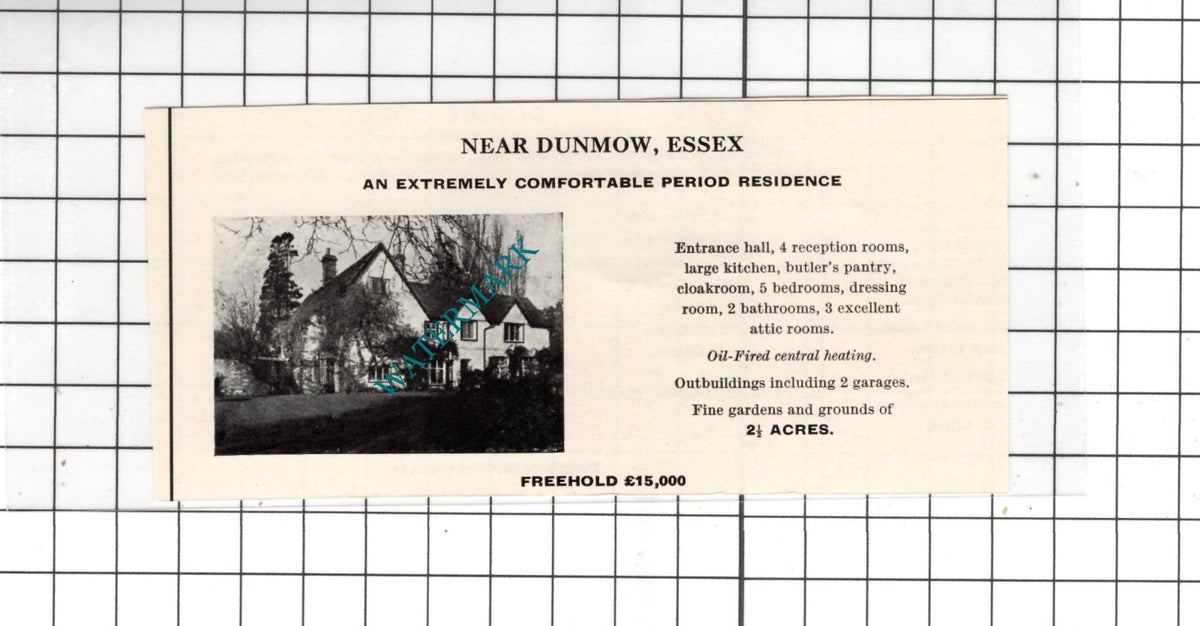 Dunmow Essex - 1967 SMALL House Advert