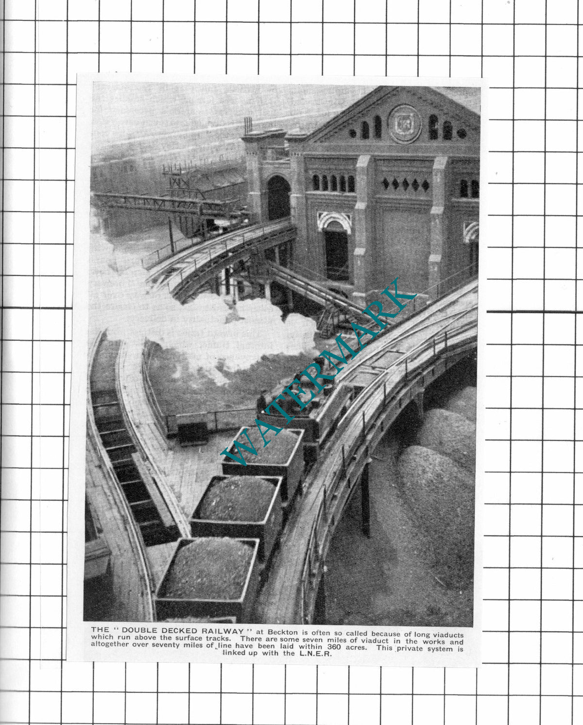Beckton Double-Decked Railway - c.1930' s Clipping/ Print