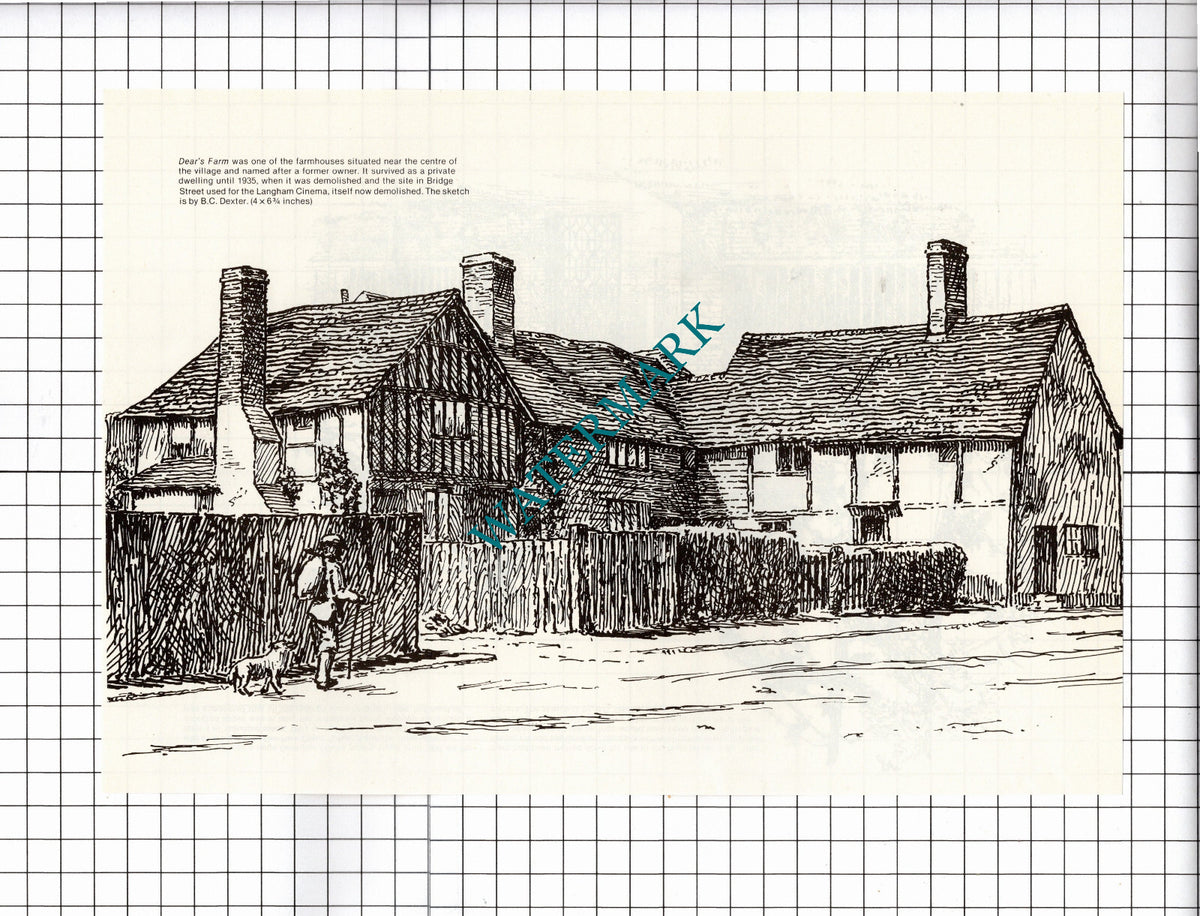 The Lodge Elm Park Court Pinner Middlesex / Dear's Farm - 1980s Clipping / Print