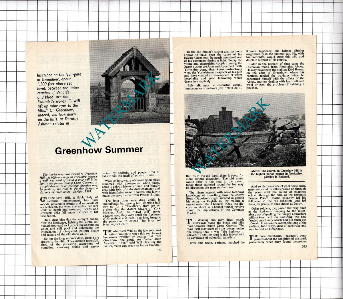 Greenhow Yorkshire - 1972 Small Article