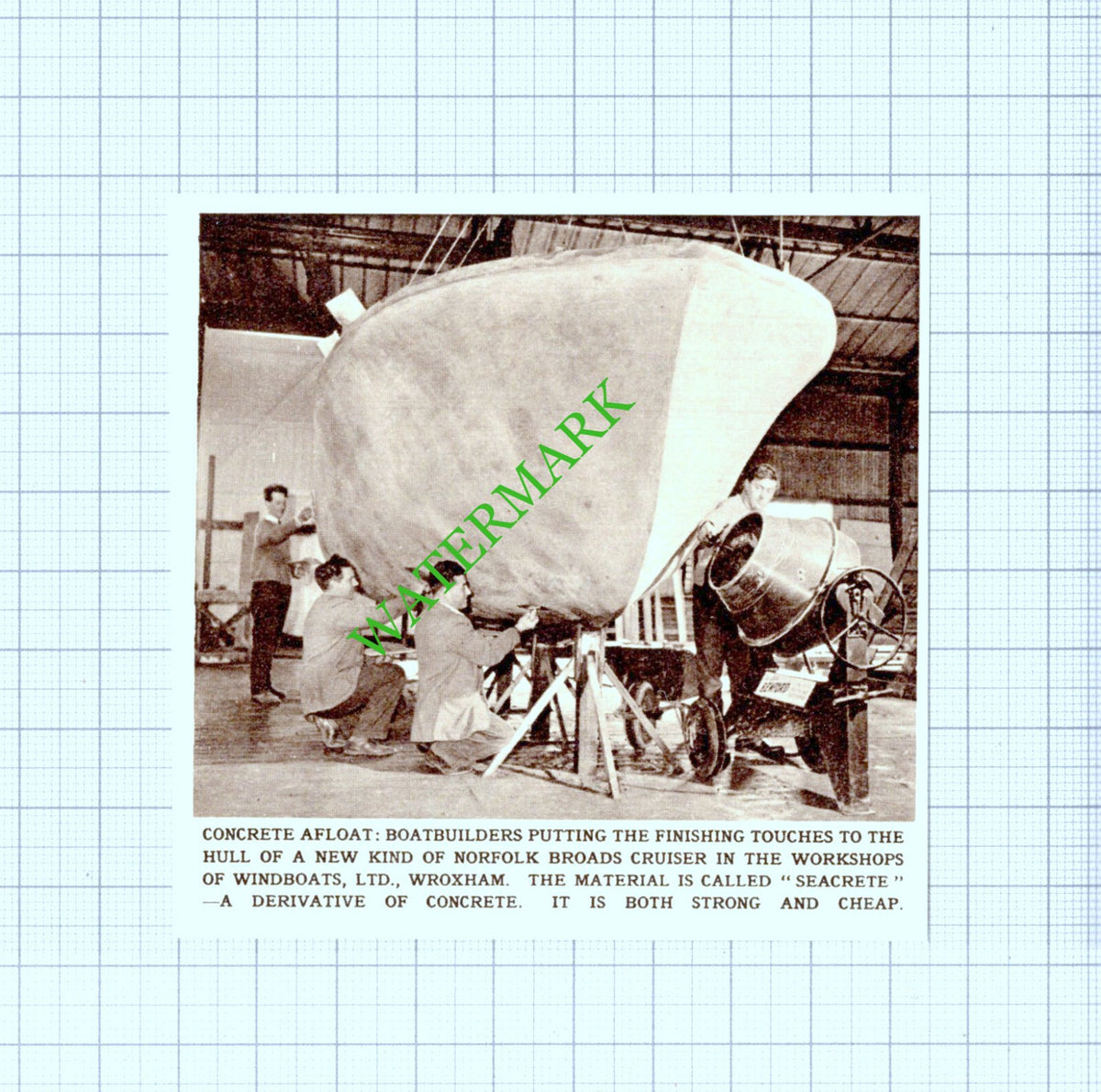 Windboats Ltd Wroxham - 1961 SMALL Cutting