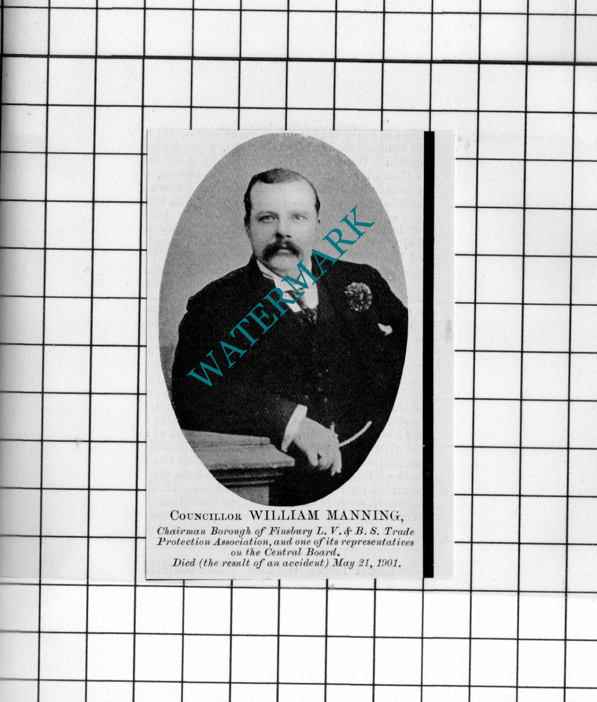 Councillor William Manning - 1902 Small Cutting