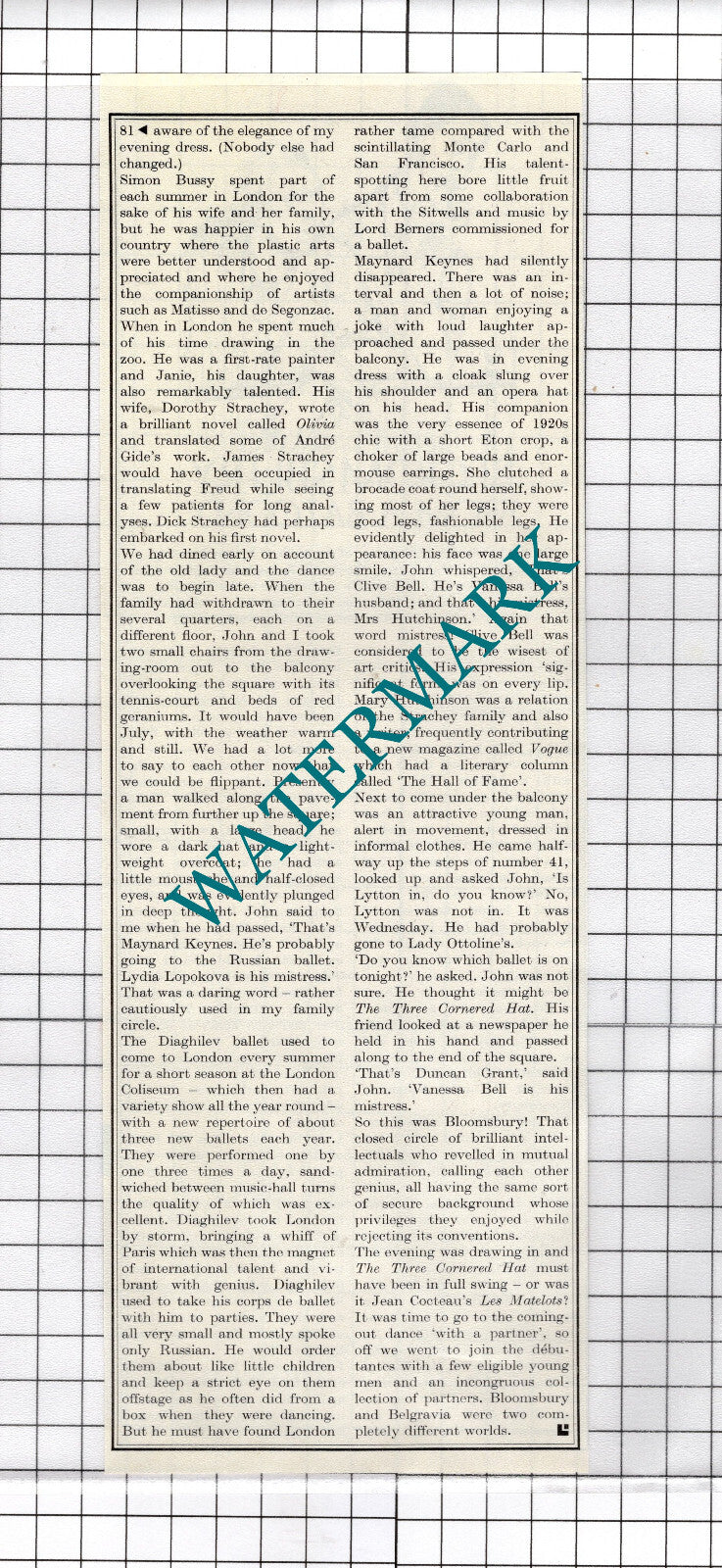 Lytton Strachey 41 Gordon Square Bloomsbury London - 1980 Article