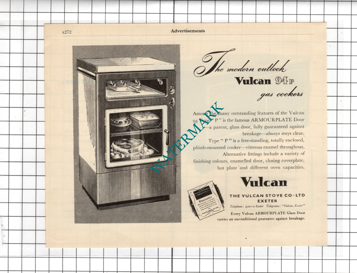 Carron Company Carron Stirlingshire / The Vulcan Stove Co Exeter - 1951 Advert