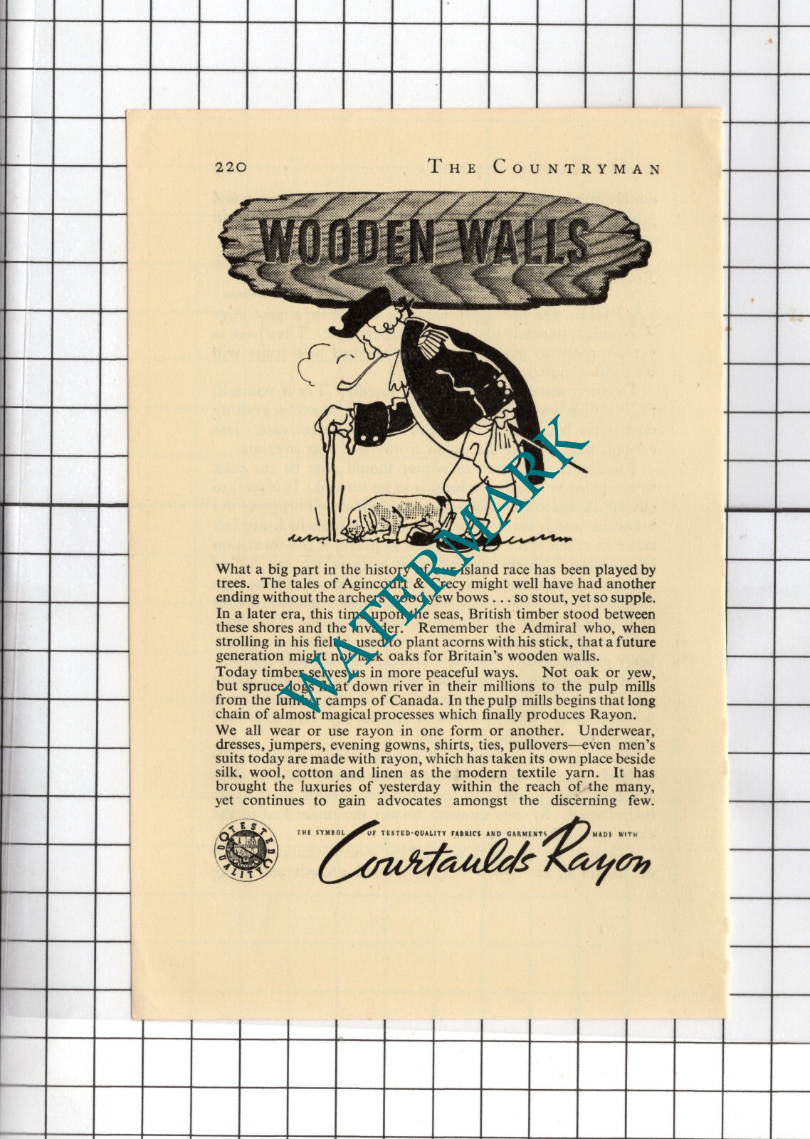 Courtaulds Rayon - 1938 Small Advert