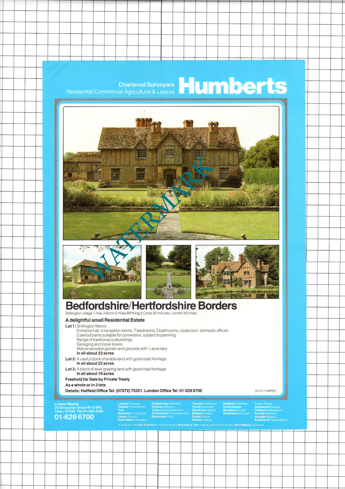 Shillington Bedfordshire House Sale Advert - 1989 Clipping / Print