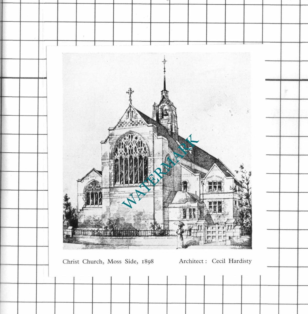 Christ Church Moss Side Manchester Cecil Hardisty - 1956 Small Clipping