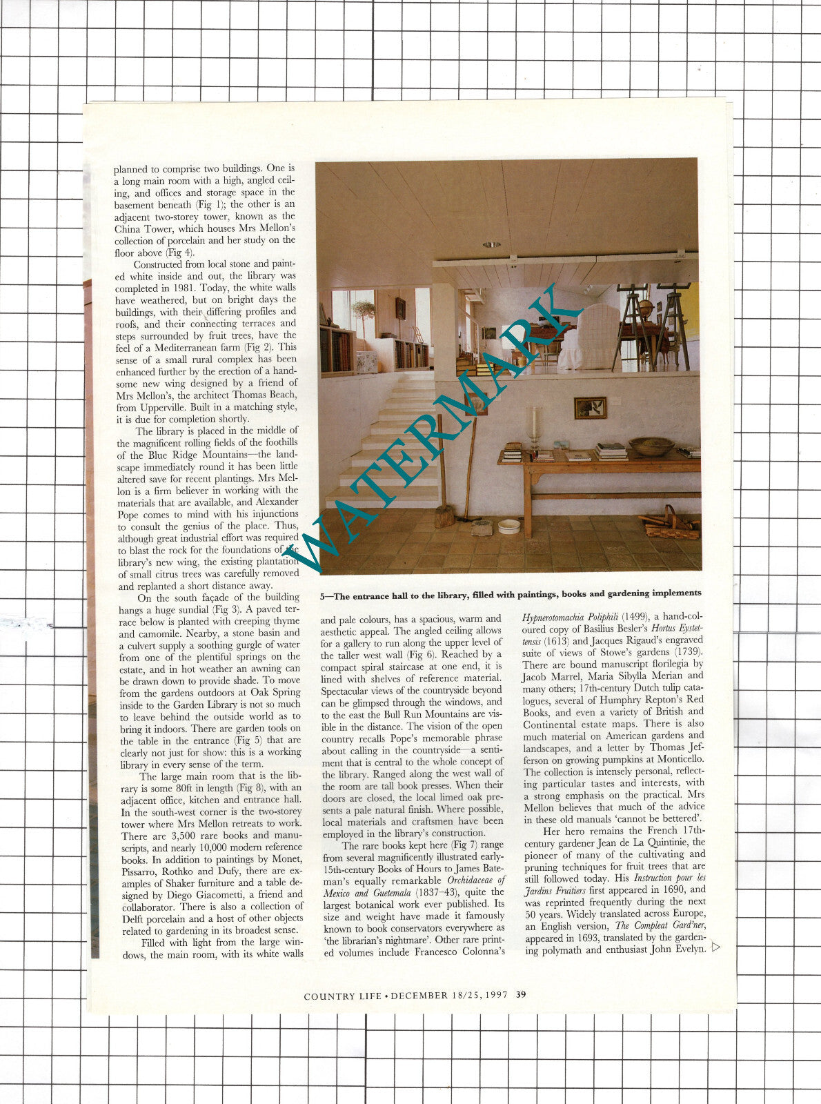 Oak Spring Upperville Virginia USA - 1997 Article